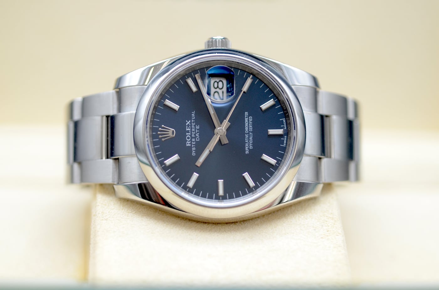 Rolex Oyster Date Blue Dial 34mm- 115200