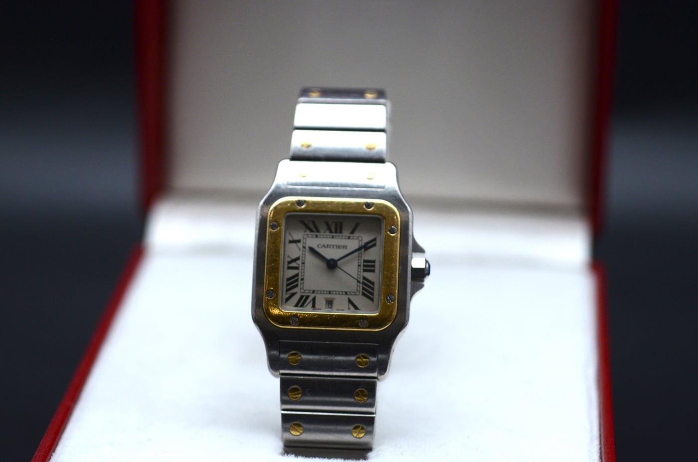 Cartier Santos Galbée Or et Acier Quartz – Réf. 187901