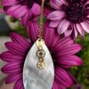 Collier nacre plume avec sautoir grand modèle – Image 2