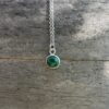 Collier argent pierre malachite ronde – Image 6