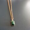 Collier pierre malachite dorée – Image 2