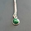Collier argent pierre malachite ronde – Image 4