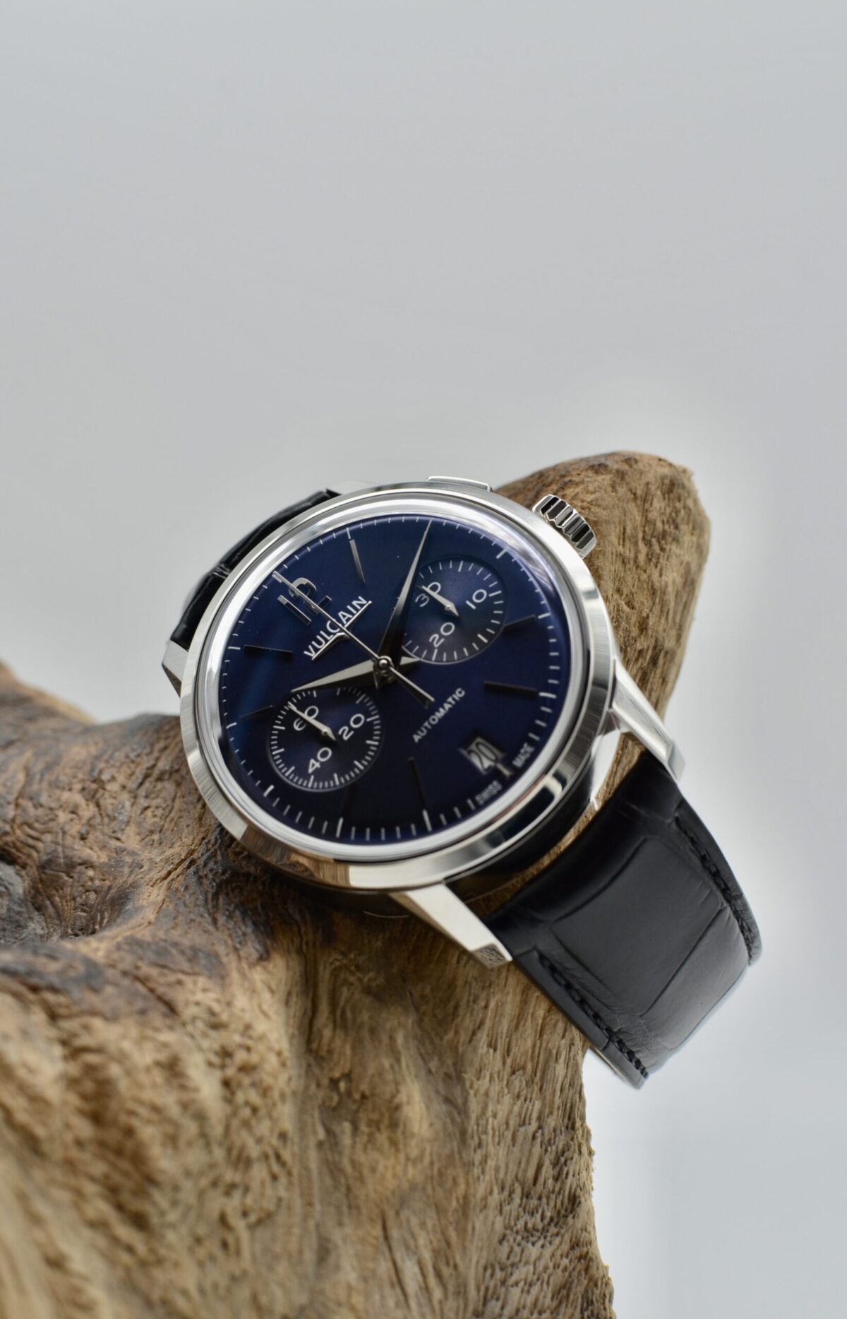 vulcain 50' s président classic chronograph bleu