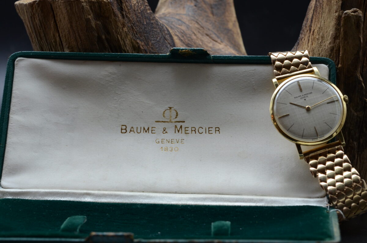 Baume & Mercier Or Jaune Vintage Cadran tapisserie - 35051