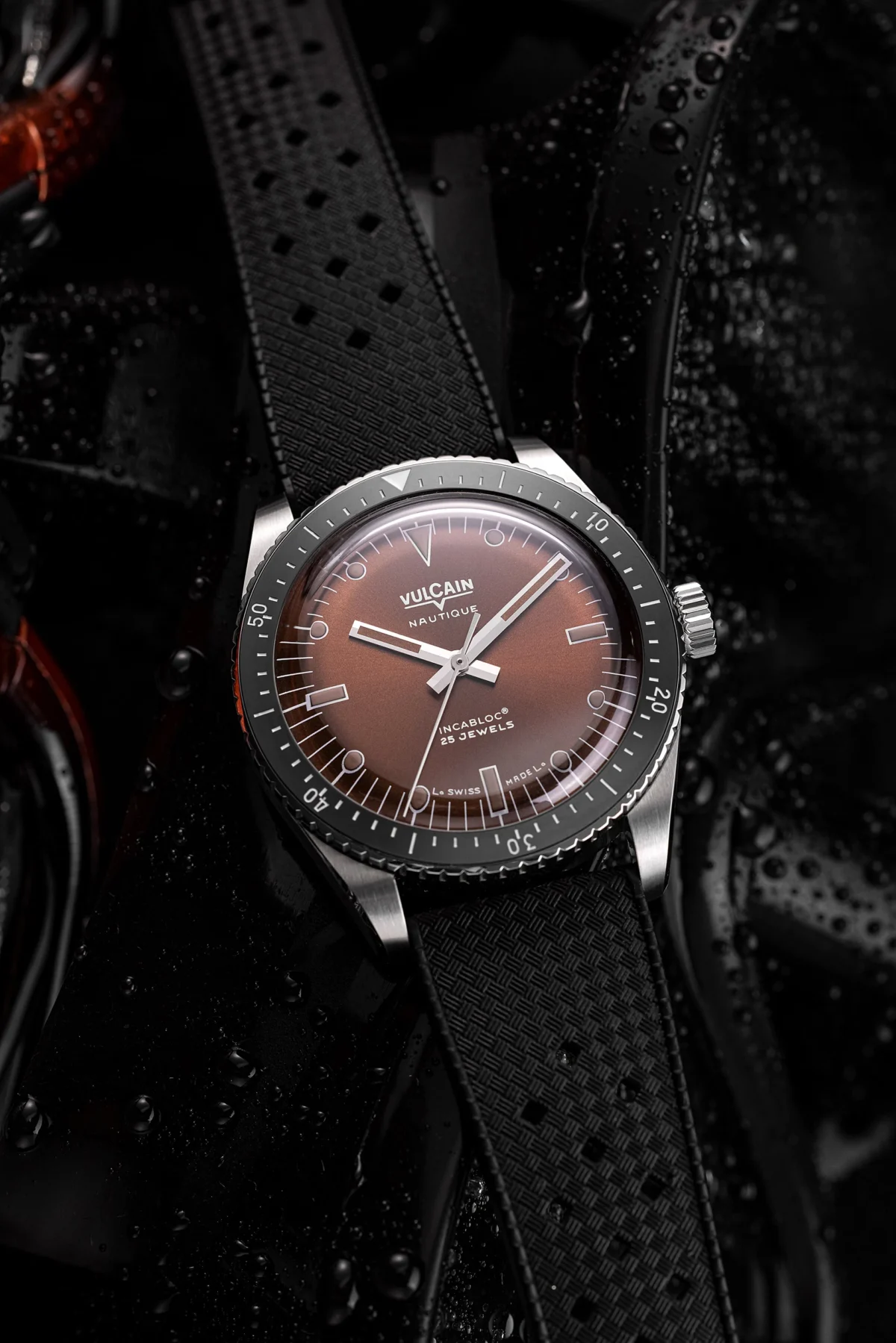 Vulcain Skindiver Nautic Marron