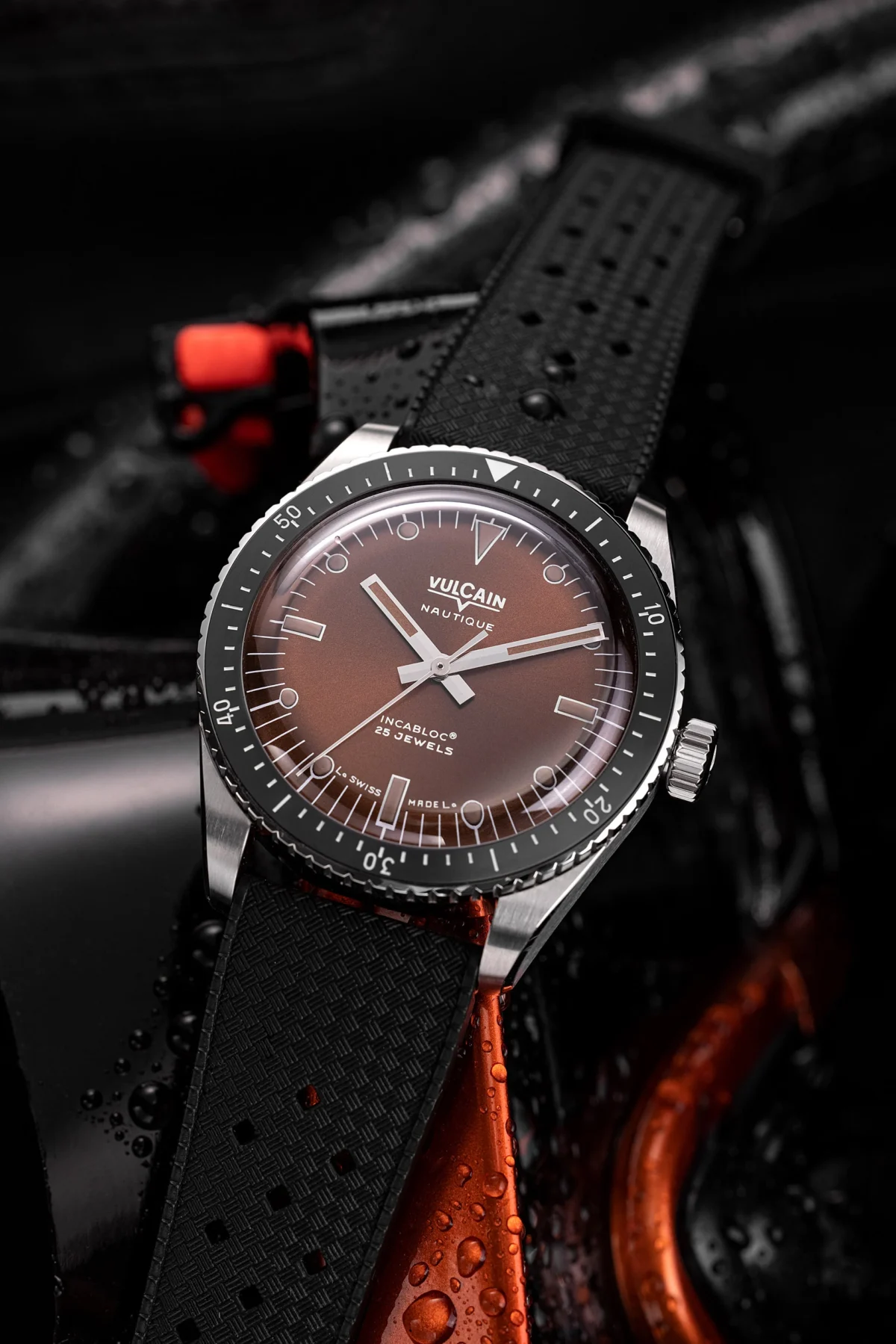 Vulcain Skindiver Nautic Marron