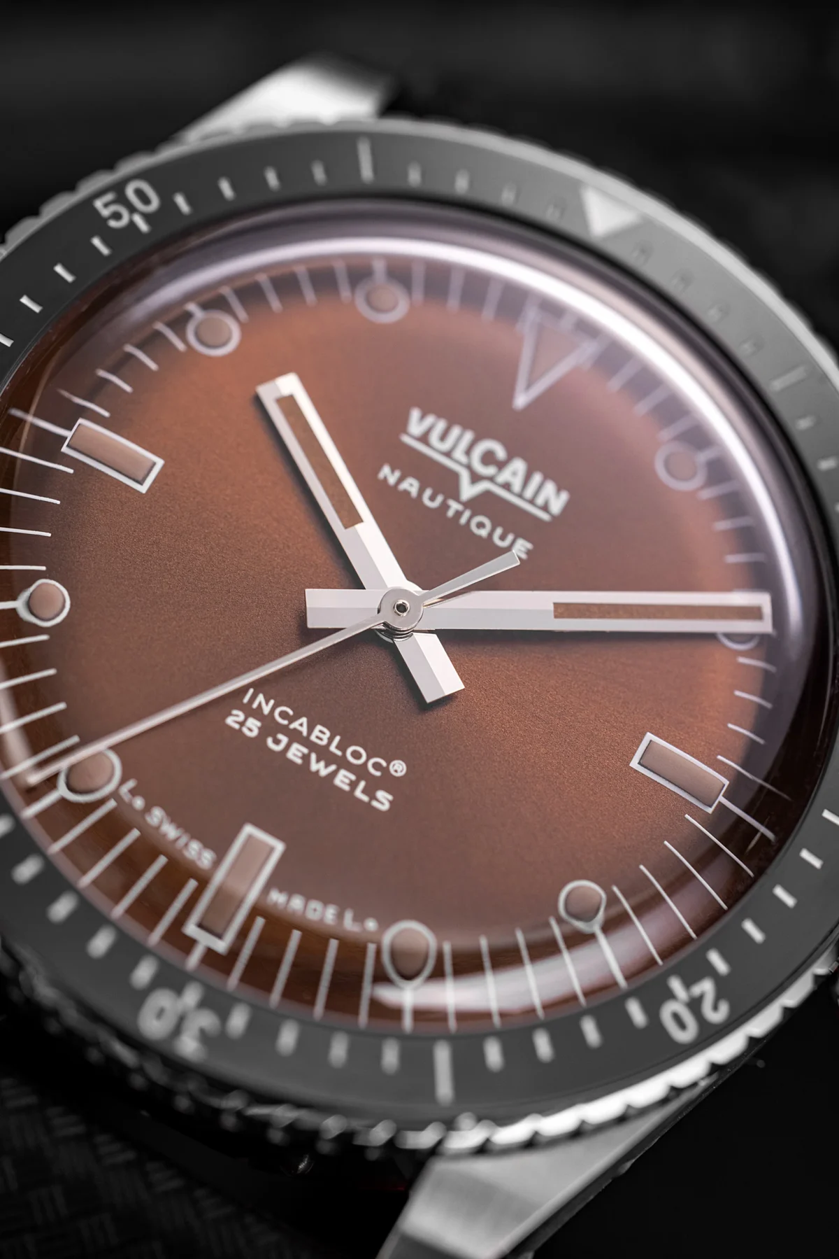 Vulcain Skindiver Nautic Marron