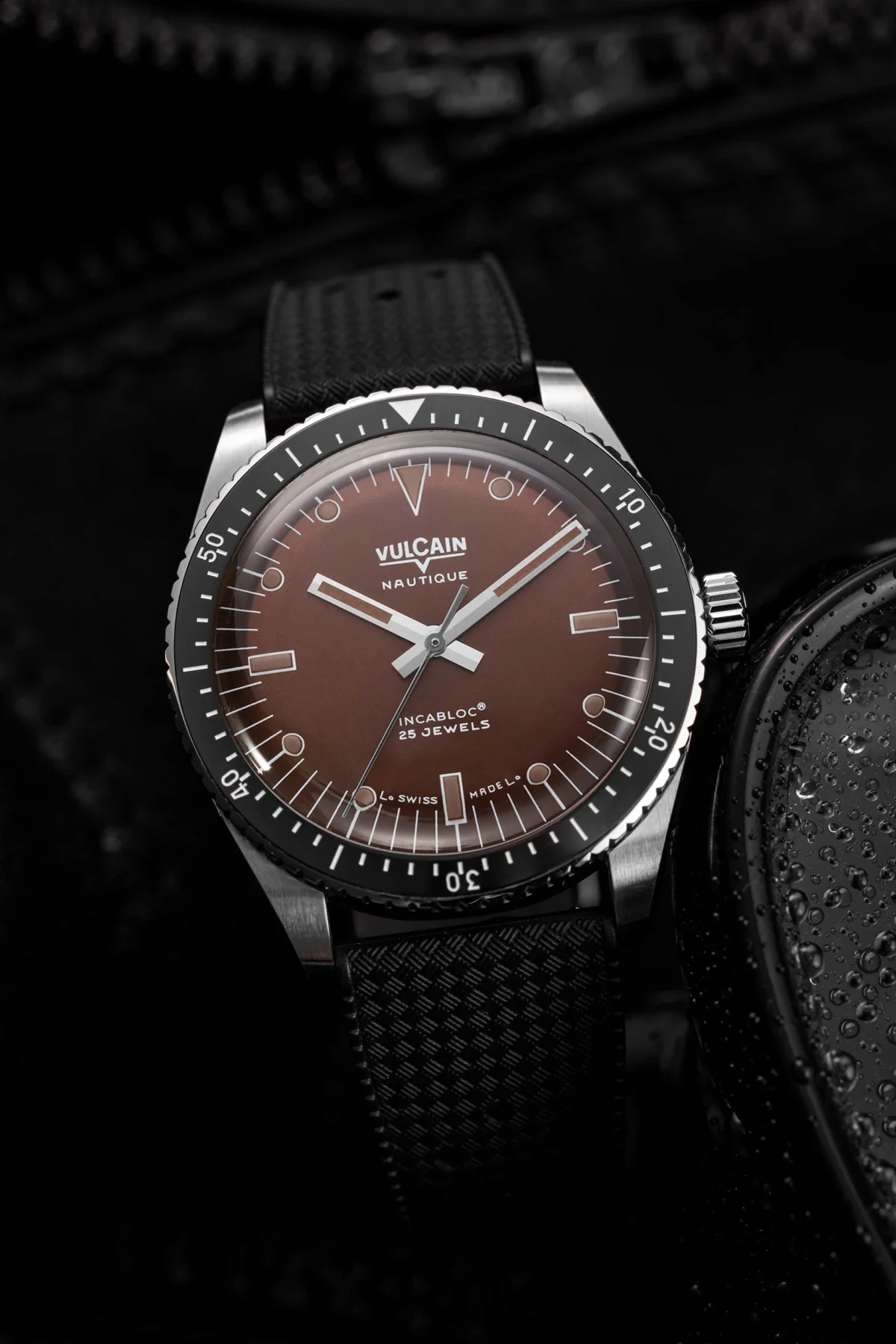 Vulcain Skindiver Nautic Marron