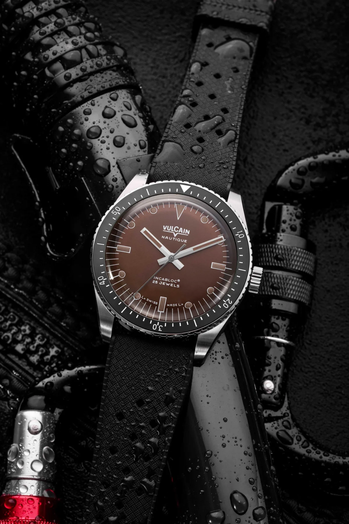 Vulcain Skindiver Nautic Marron