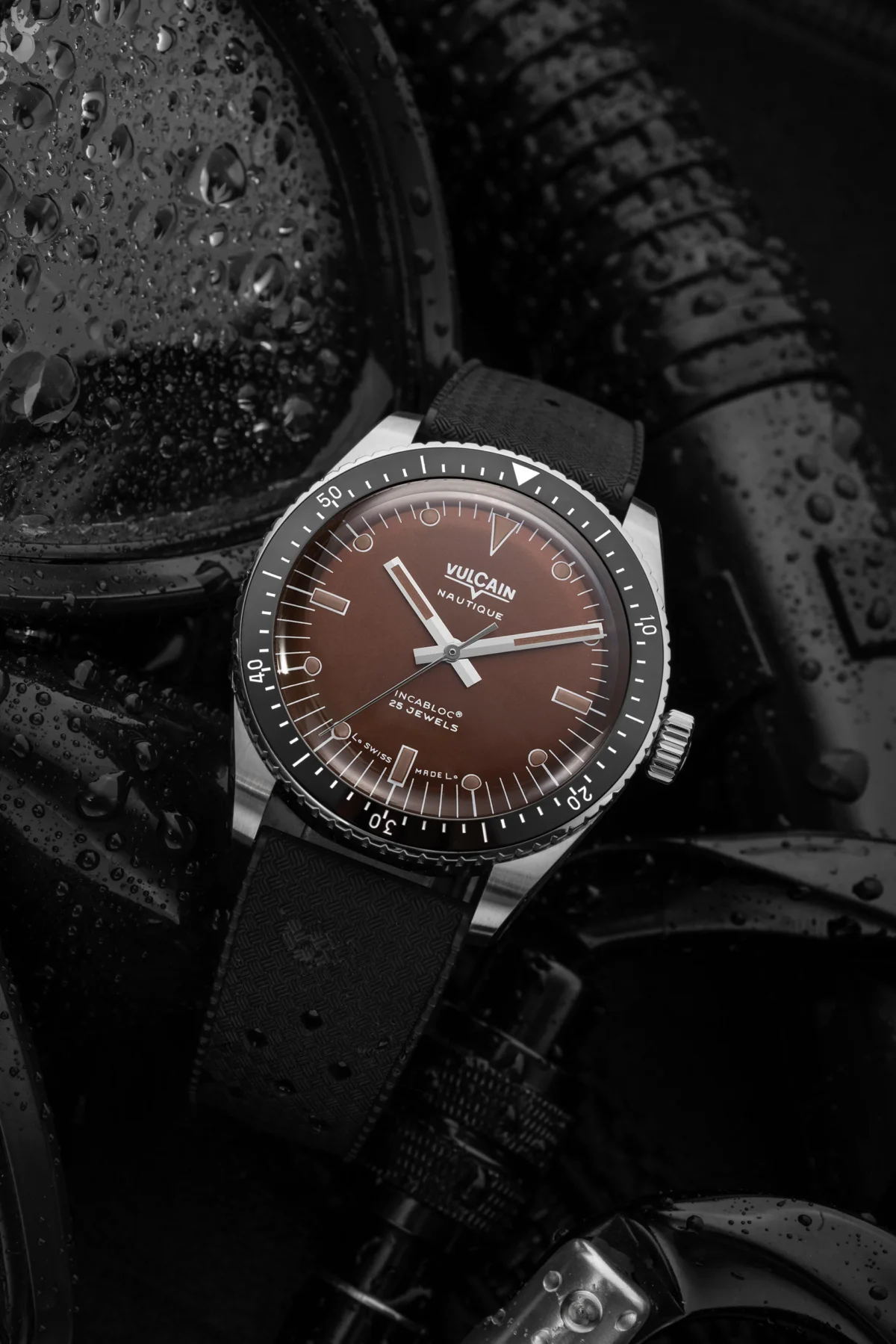 Vulcain Skindiver Nautic Marron