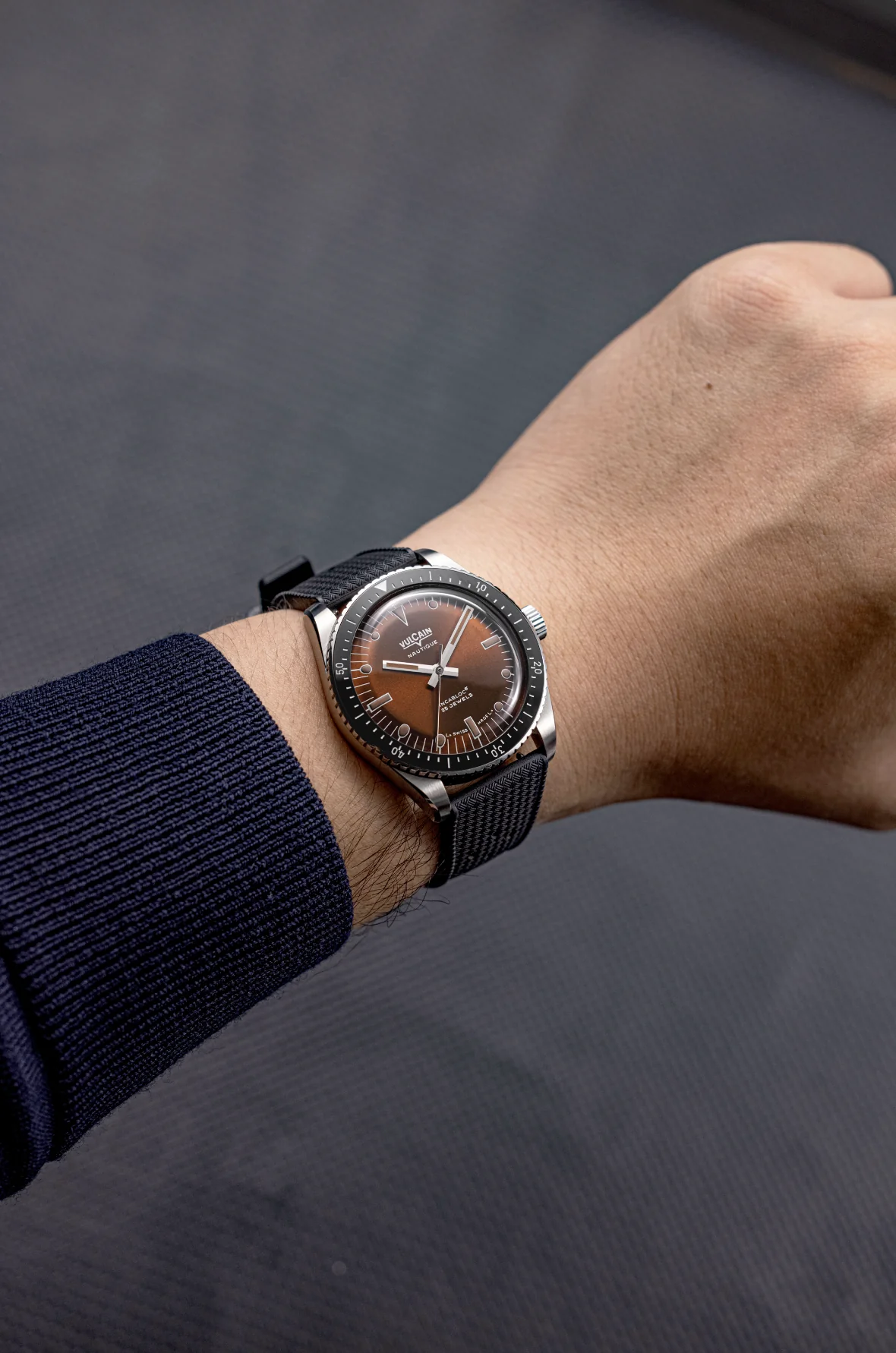 Vulcain Skindiver Nautic Marron