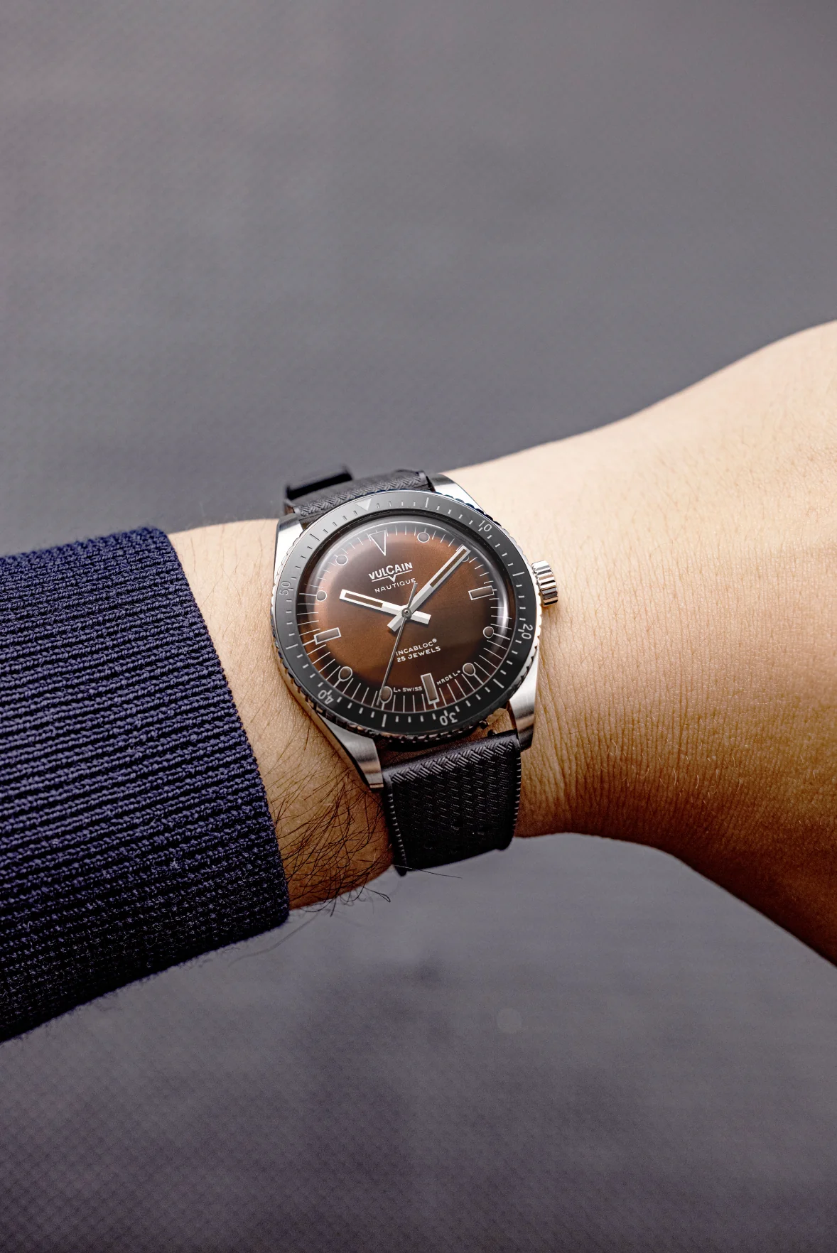 Vulcain Skindiver Nautic Marron