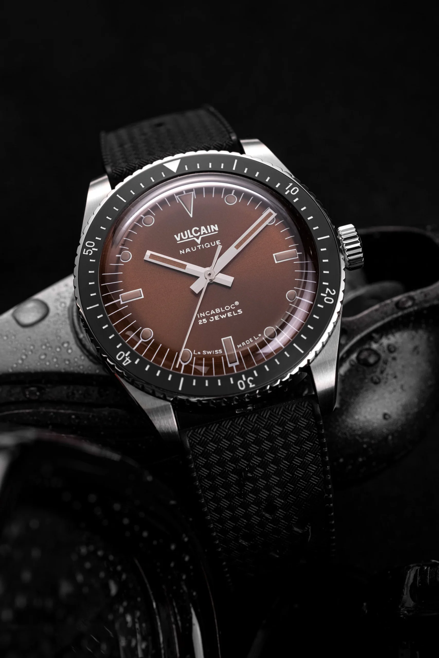 Vulcain Skindiver Nautic Marron