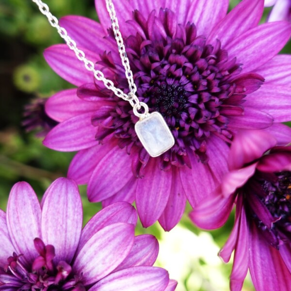 Collier argent pierre de lune