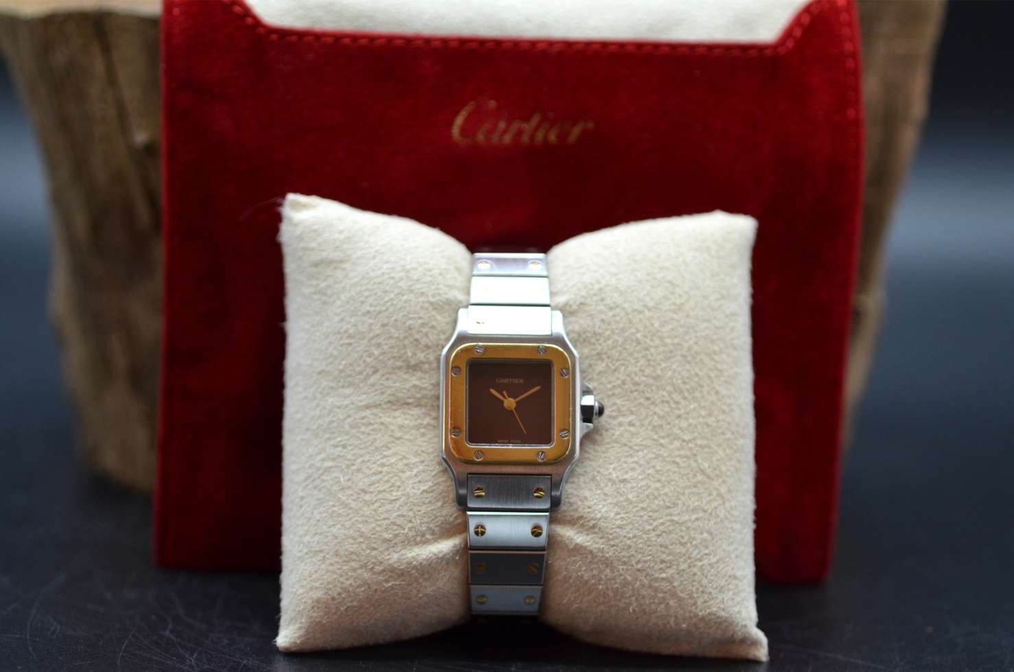 Cartier Santos Lady Red Dial - 0902