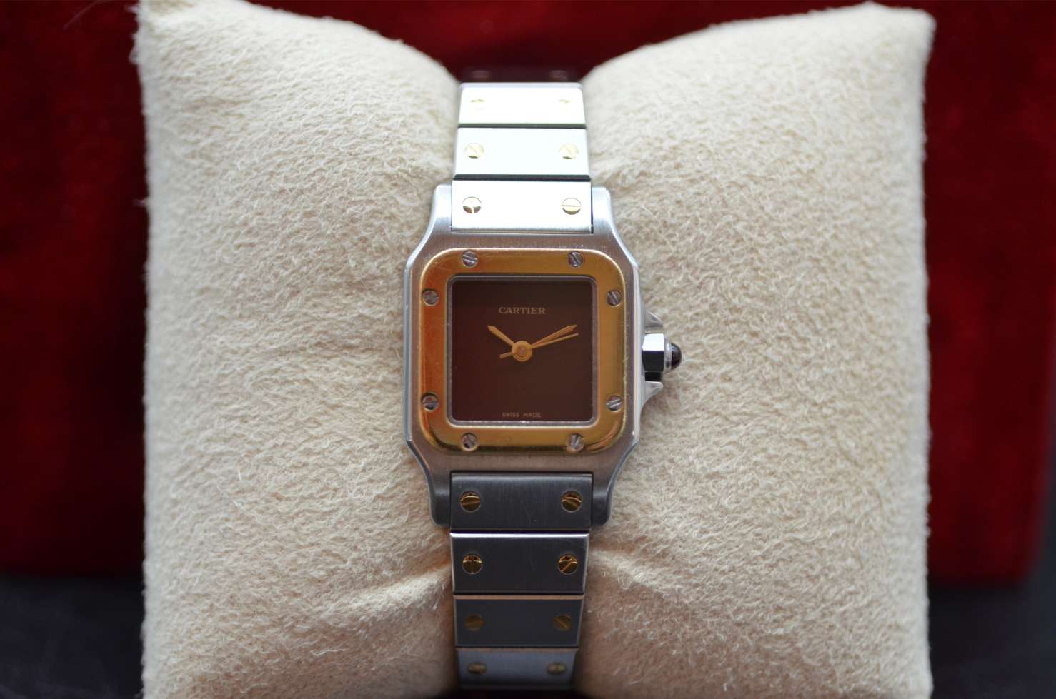 Cartier Santos Lady Red Dial - 0902