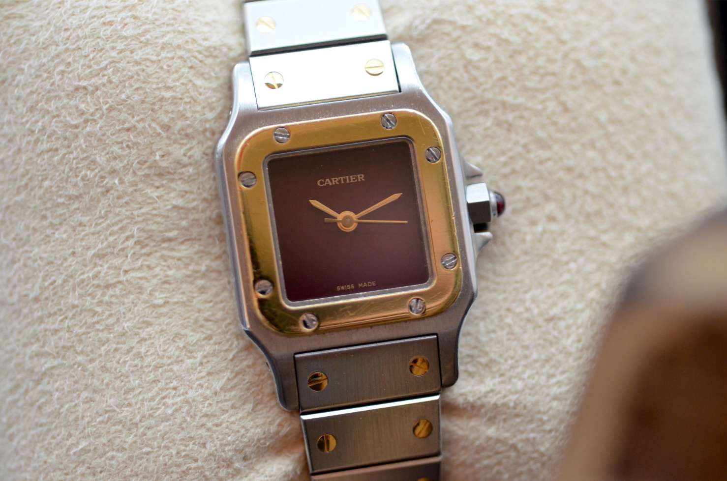 Cartier Santos Lady Red Dial - 0902