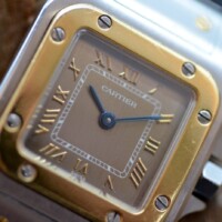 Cartier Santos Galbée – 1567 – Bicolore Or/Acier – Cadran Champagne
