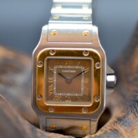 Cartier Santos Galbée – 1567 – Bicolore Or/Acier – Cadran Champagne