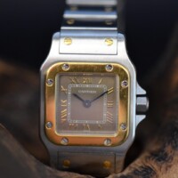 Cartier Santos Galbée – 1567 – Bicolore Or/Acier – Cadran Champagne