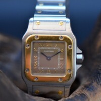 Cartier Santos Galbée – 1567 – Bicolore Or/Acier – Cadran Champagne