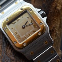 Cartier Santos Galbée – 1567 – Bicolore Or/Acier – Cadran Champagne