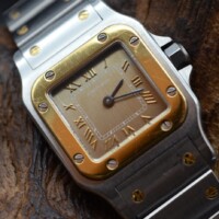 Cartier Santos Galbée – 1567 – Bicolore Or/Acier – Cadran Champagne