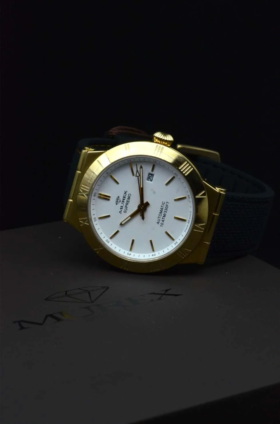 Montre Bracelet Murex Automatique MUA615 - Boîtier Acier, Verre Saphir, Cadran Bleu, Neuve étiquetée