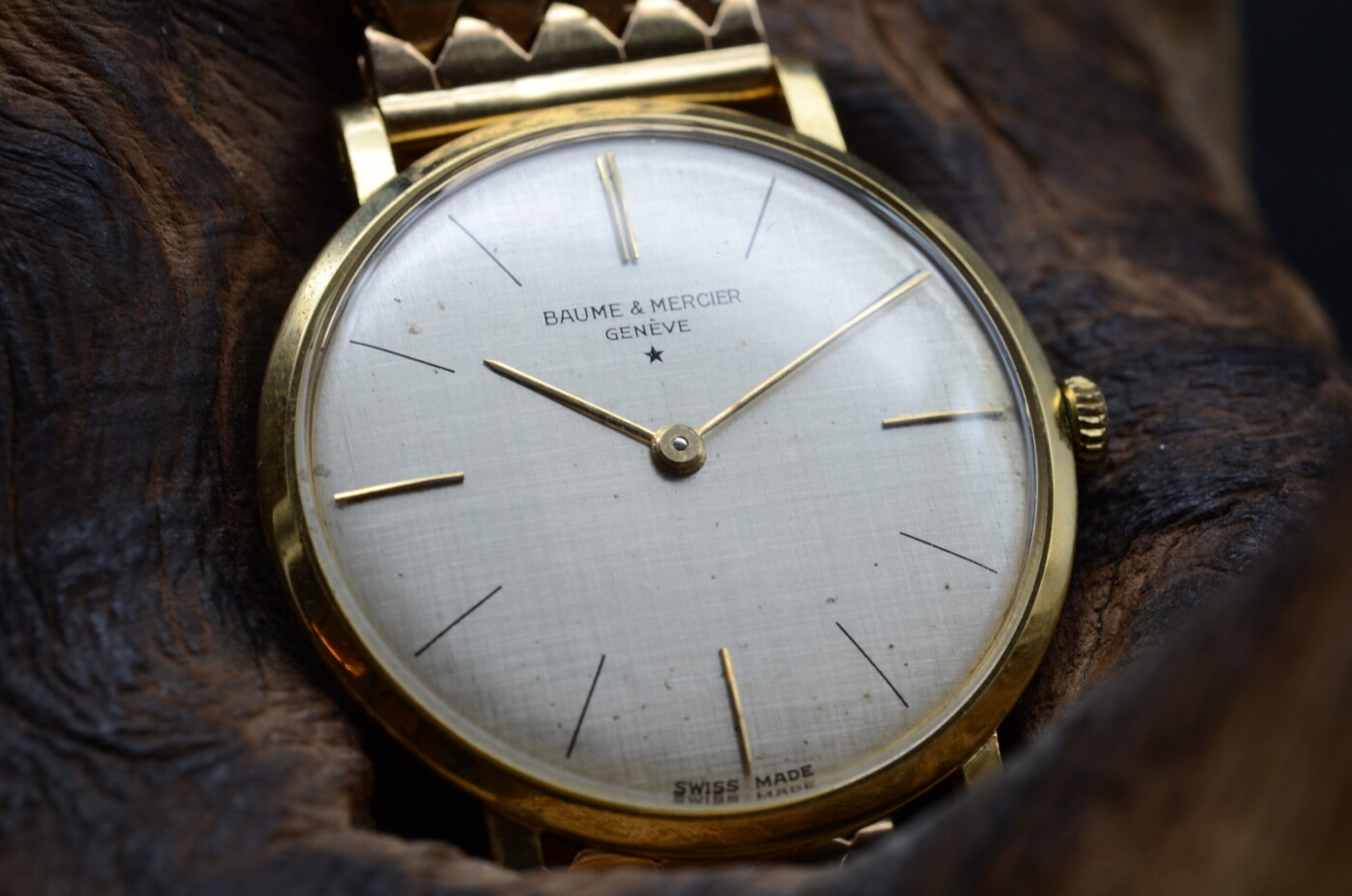 Baume & Mercier Or Jaune Vintage Cadran tapisserie - 35051 Baume & Mercier Or Jaune Vintage Cadran tapisserie - 35051