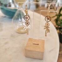 Boucles d’oreilles Palmier pendante